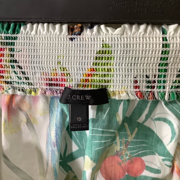 J. Crew Cotton Off Shoulder Tropical Mini Dress - Picture 3 of 5